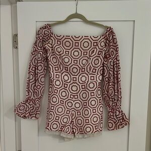 Alexis Red and White Retro Jumpsuit